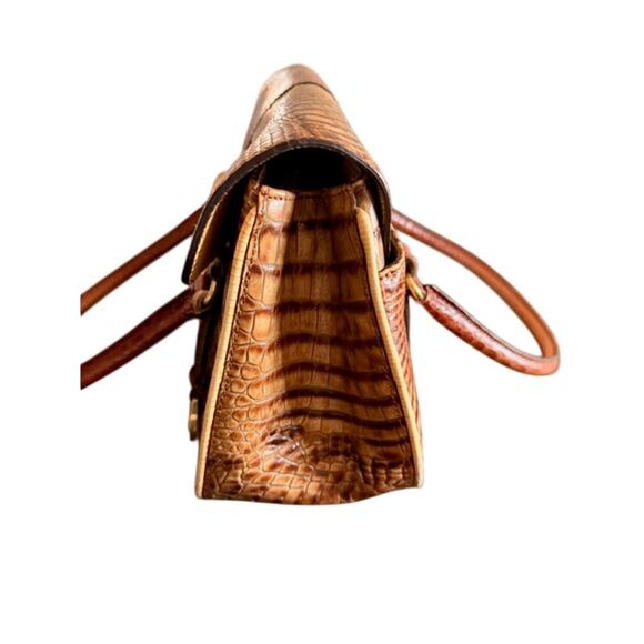 Brahmin Tri-Color Collection Croc Embossed Leather Satchel MSRP $385 - Picture 5 of 13